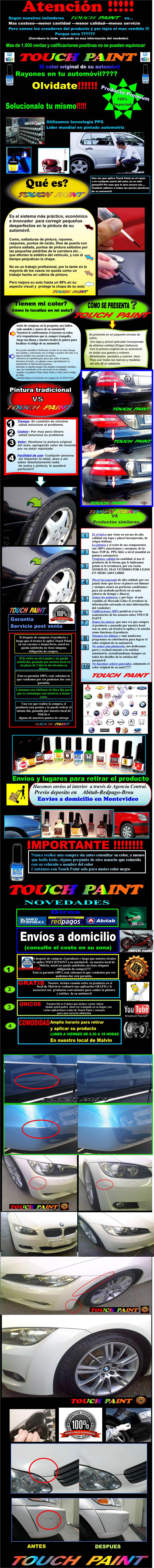 Pintura Para Rayones Y Retokes En Su Autom�vil. Touch Paint